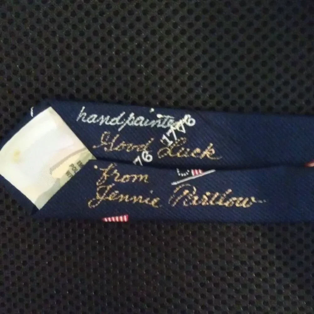 Rare Vintage Bicentennial Nudie Girl Handpainted Tie